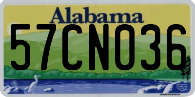 AL license plate 57CN036