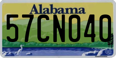 AL license plate 57CN040