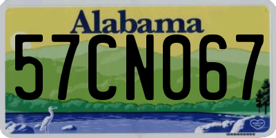 AL license plate 57CN067