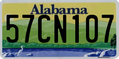 AL license plate 57CN107