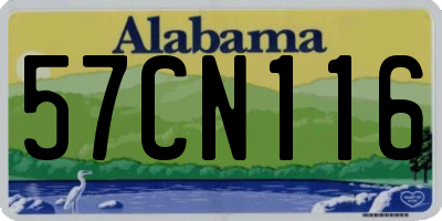 AL license plate 57CN116