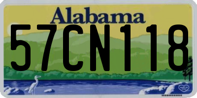 AL license plate 57CN118