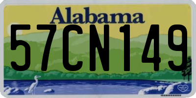 AL license plate 57CN149