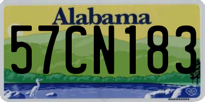AL license plate 57CN183