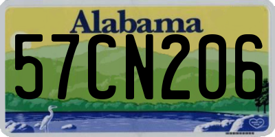 AL license plate 57CN206