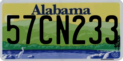AL license plate 57CN233