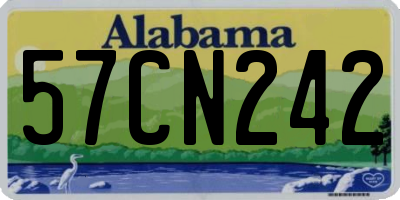 AL license plate 57CN242