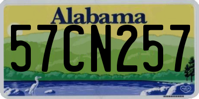 AL license plate 57CN257