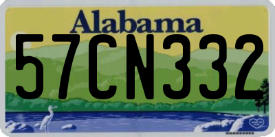 AL license plate 57CN332