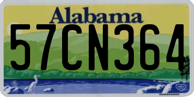 AL license plate 57CN364