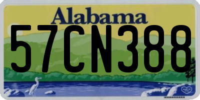 AL license plate 57CN388