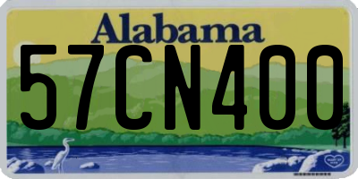 AL license plate 57CN400