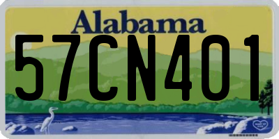 AL license plate 57CN401