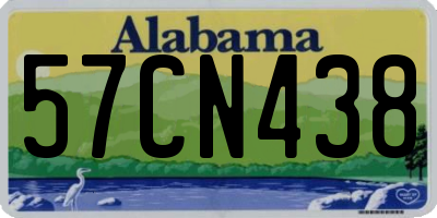 AL license plate 57CN438