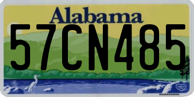 AL license plate 57CN485