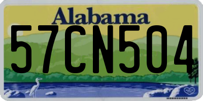 AL license plate 57CN504