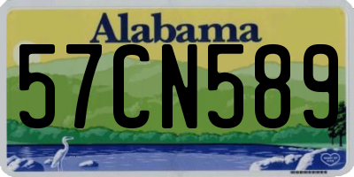 AL license plate 57CN589