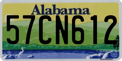 AL license plate 57CN612