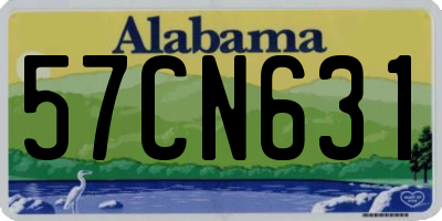 AL license plate 57CN631