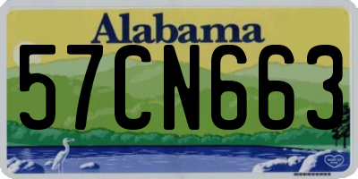 AL license plate 57CN663