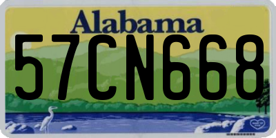 AL license plate 57CN668