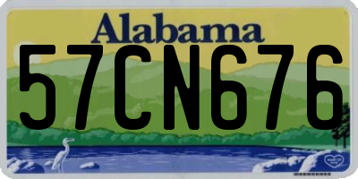 AL license plate 57CN676