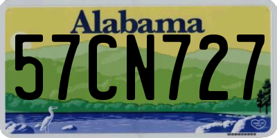 AL license plate 57CN727