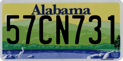 AL license plate 57CN731