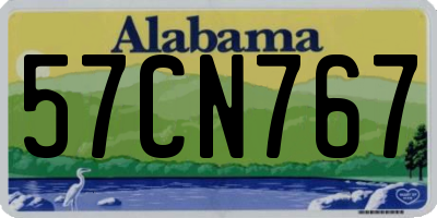 AL license plate 57CN767