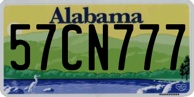 AL license plate 57CN777