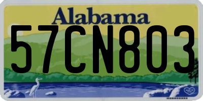 AL license plate 57CN803