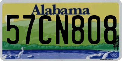 AL license plate 57CN808