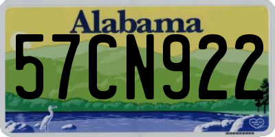 AL license plate 57CN922