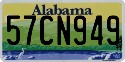 AL license plate 57CN949