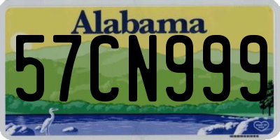 AL license plate 57CN999