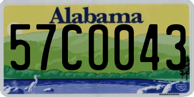 AL license plate 57CO043