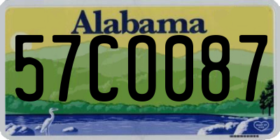 AL license plate 57CO087