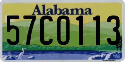 AL license plate 57CO113