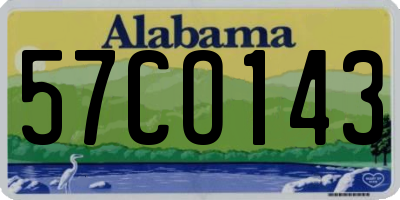AL license plate 57CO143