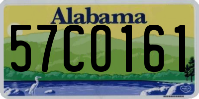 AL license plate 57CO161