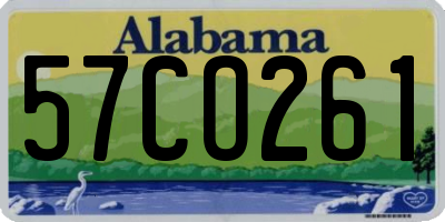AL license plate 57CO261