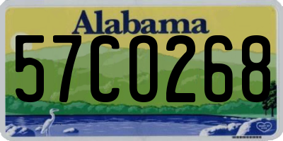 AL license plate 57CO268