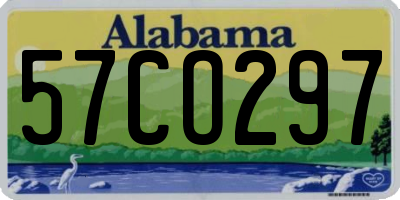 AL license plate 57CO297