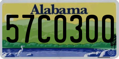 AL license plate 57CO300