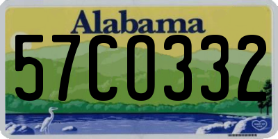 AL license plate 57CO332