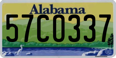 AL license plate 57CO337