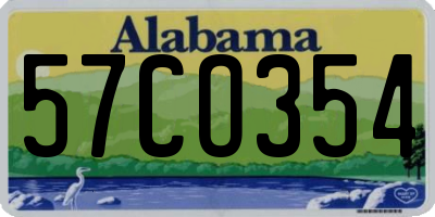 AL license plate 57CO354