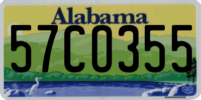 AL license plate 57CO355
