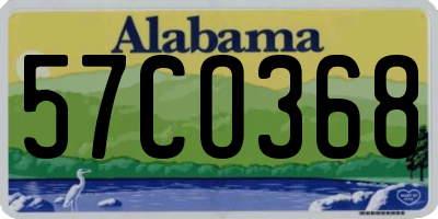 AL license plate 57CO368