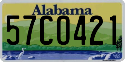 AL license plate 57CO421